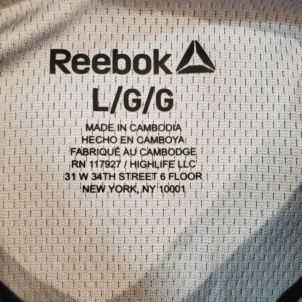 Reebok Mens Gray Short Sleeve Polo Shirt Size Large